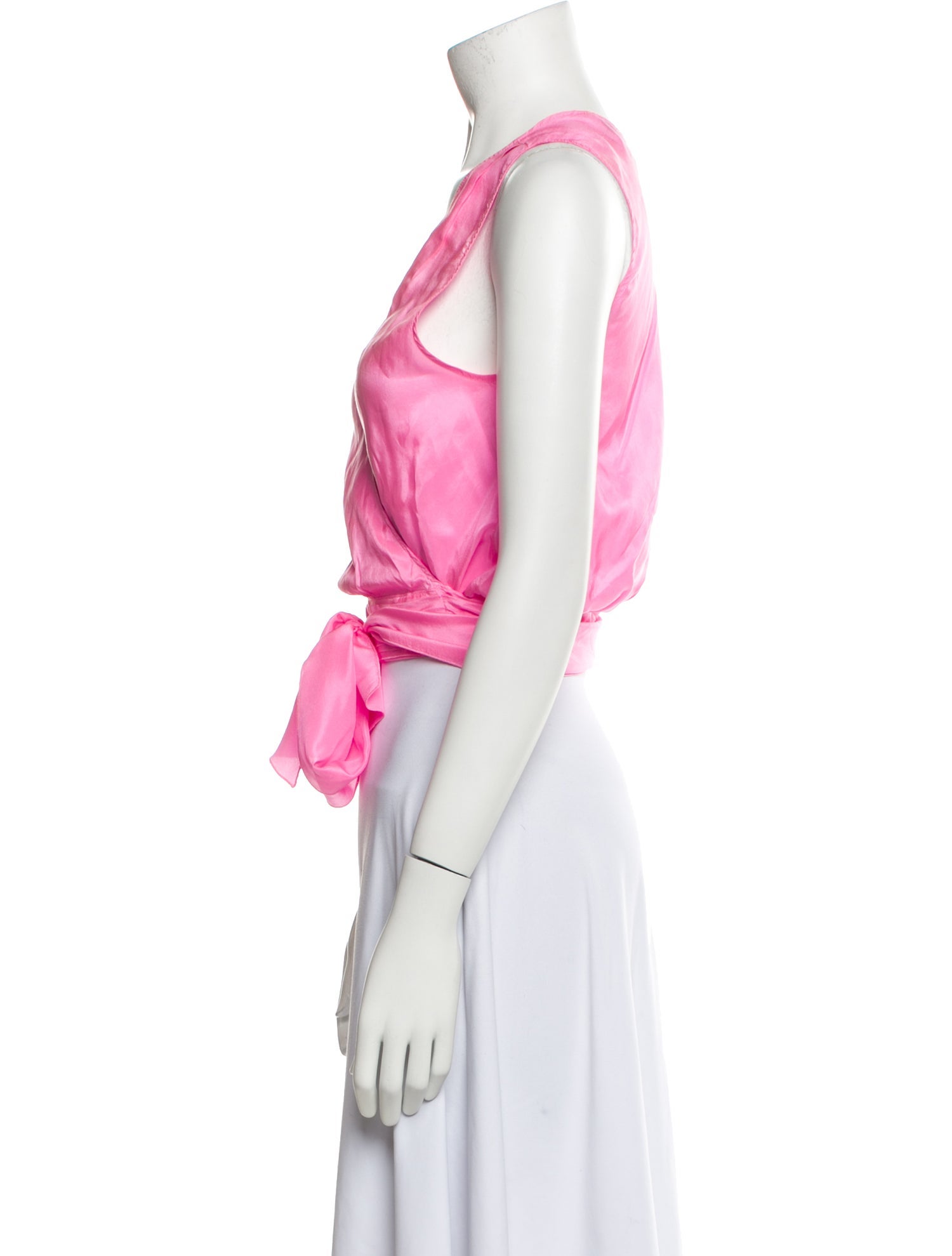 forte_forte Silk V-Neck Crop Top