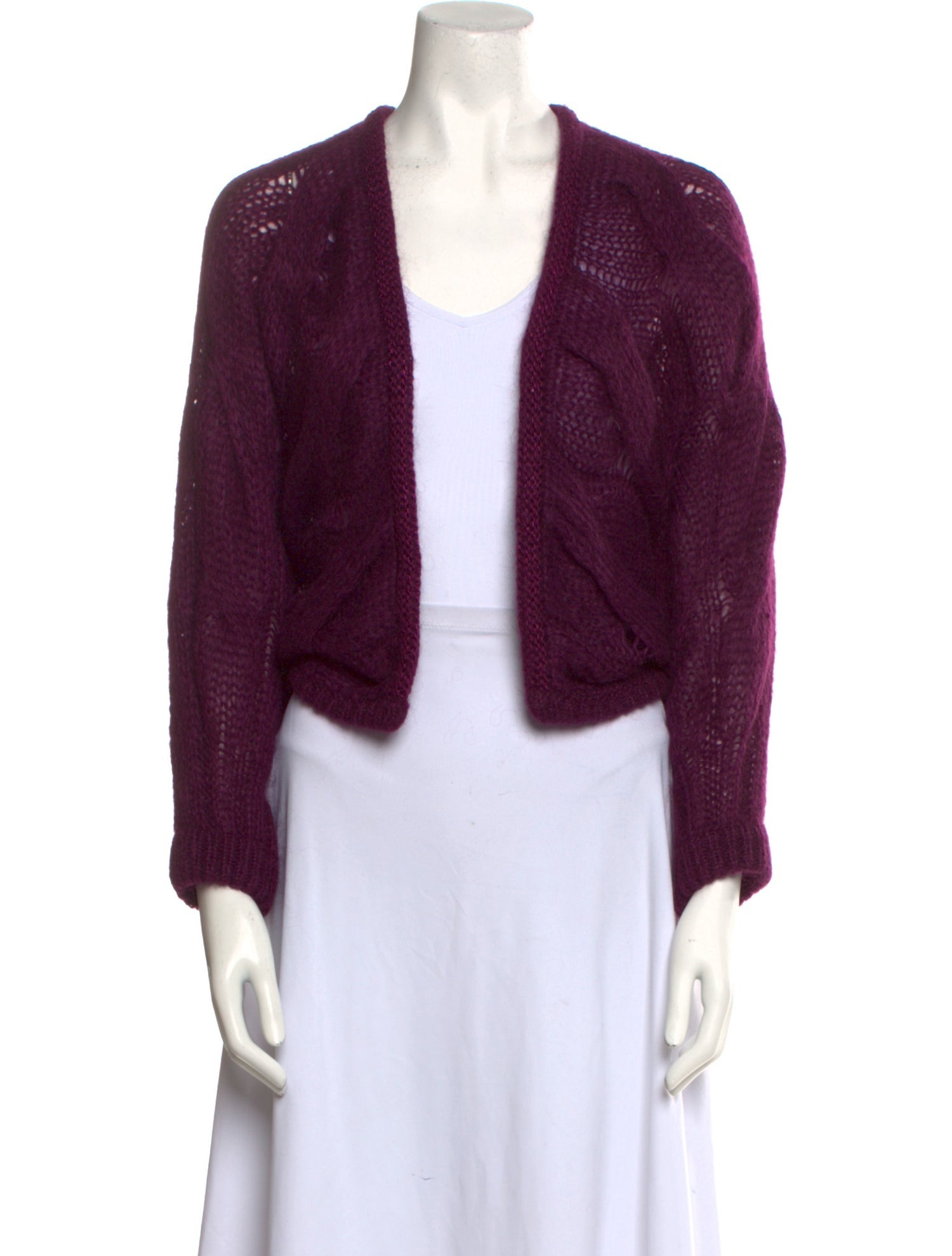 forte_forte Mohair Open Front Sweater