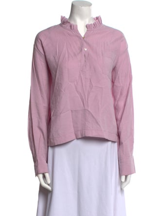 forte_forte Mock Neck Long Sleeve Blouse