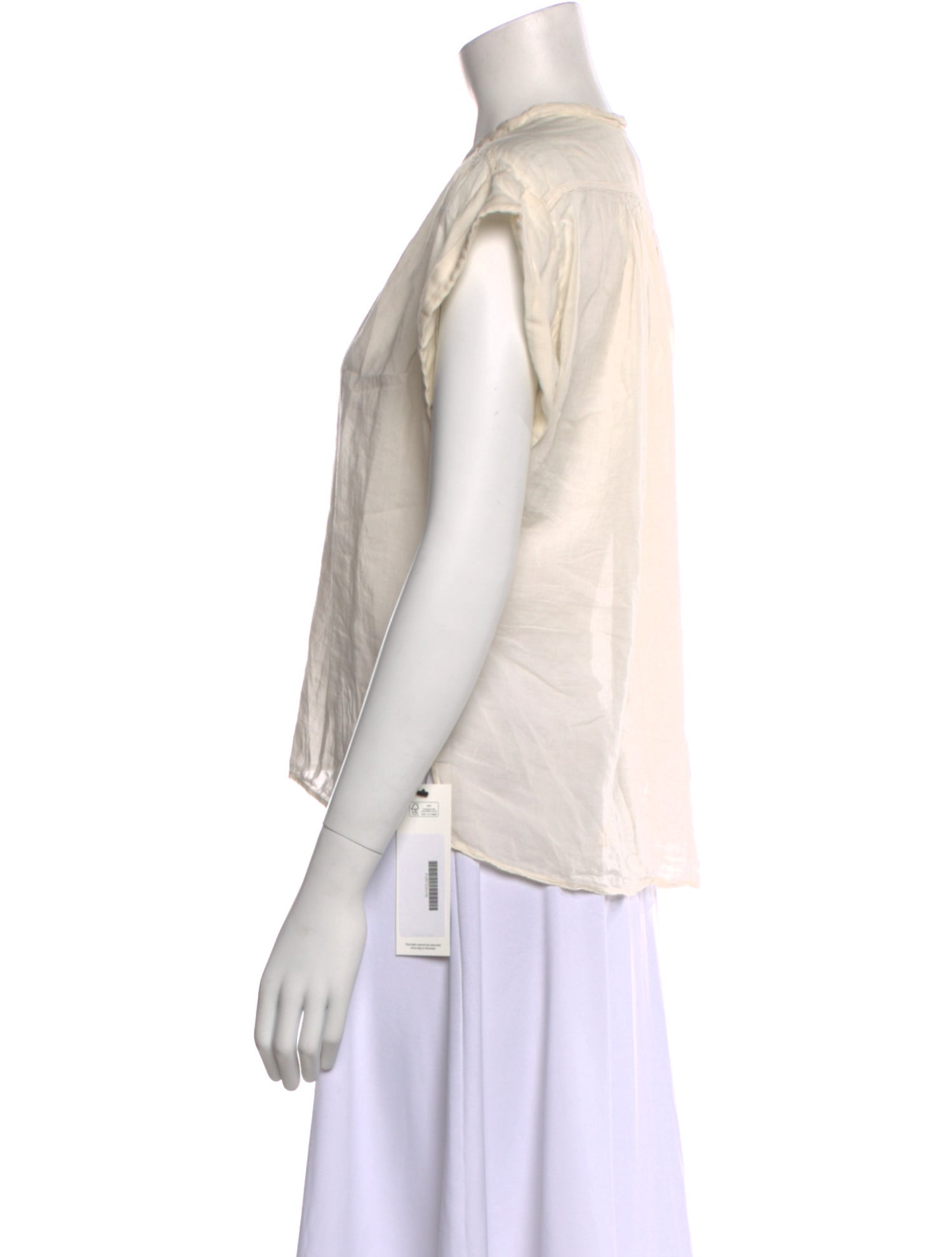 forte_forte Mock Neck Short Sleeve Crop Top