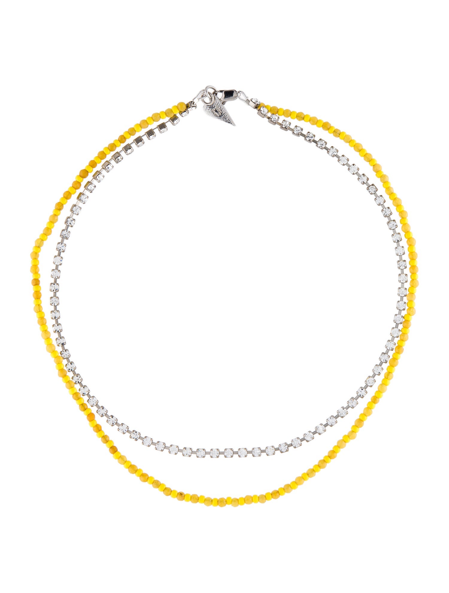 forte_forte Crystal & Bead Choker Necklace