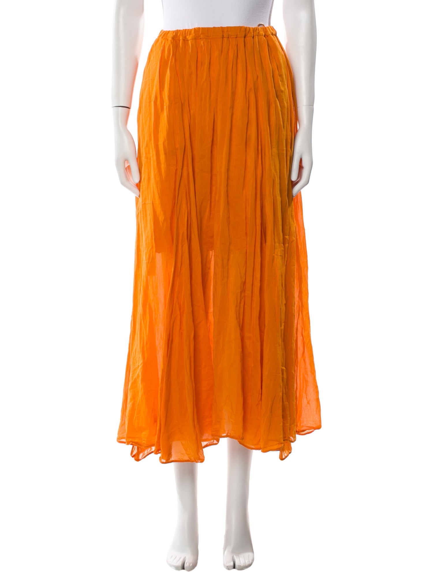 forte_forte Pleated Accents Midi Length Skirt