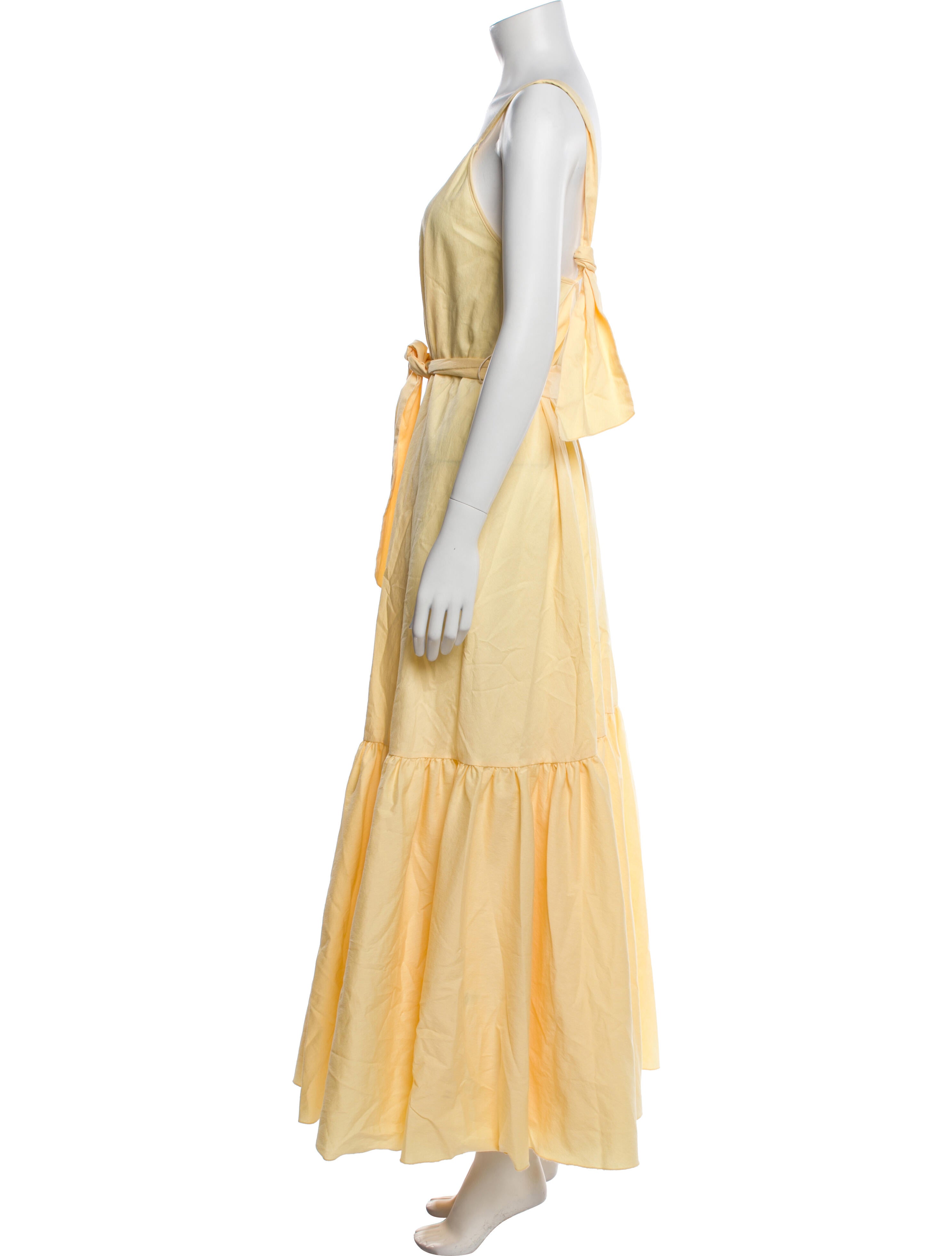 forte_forte V-Neck Long Dress