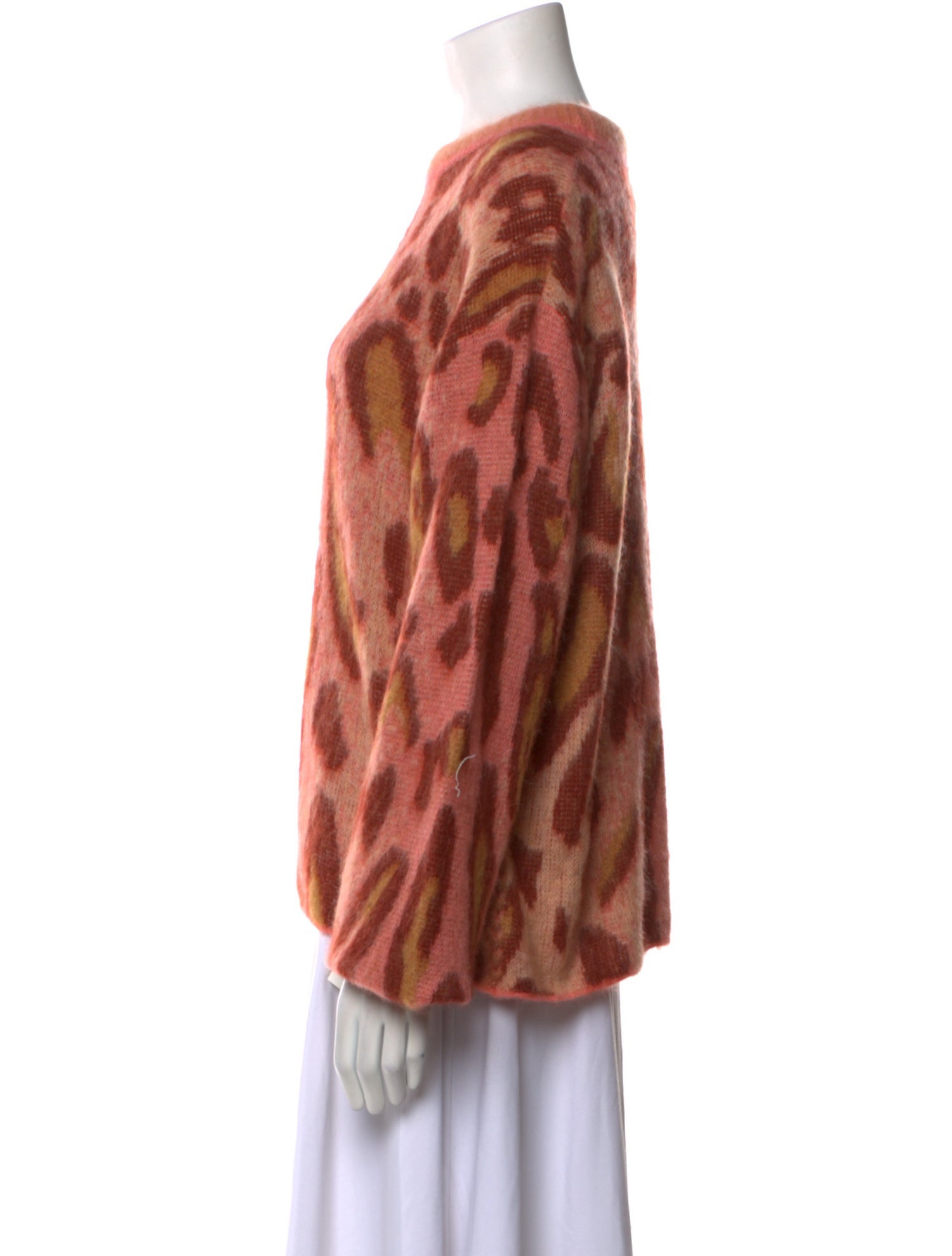 forte_forte Animal Print Crew Neck Sweater