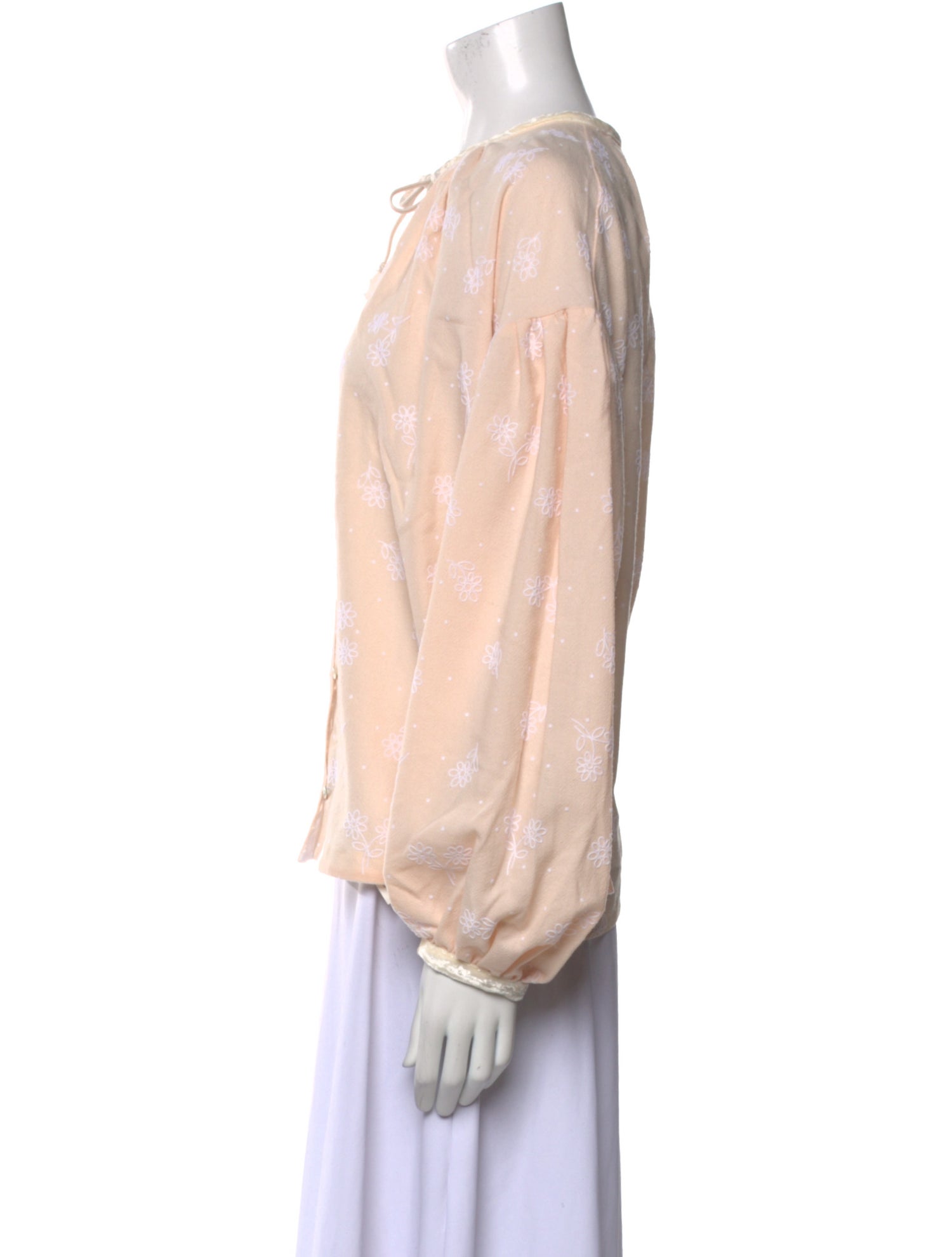 forte_forte Virgin Wool Printed Button-Up Top