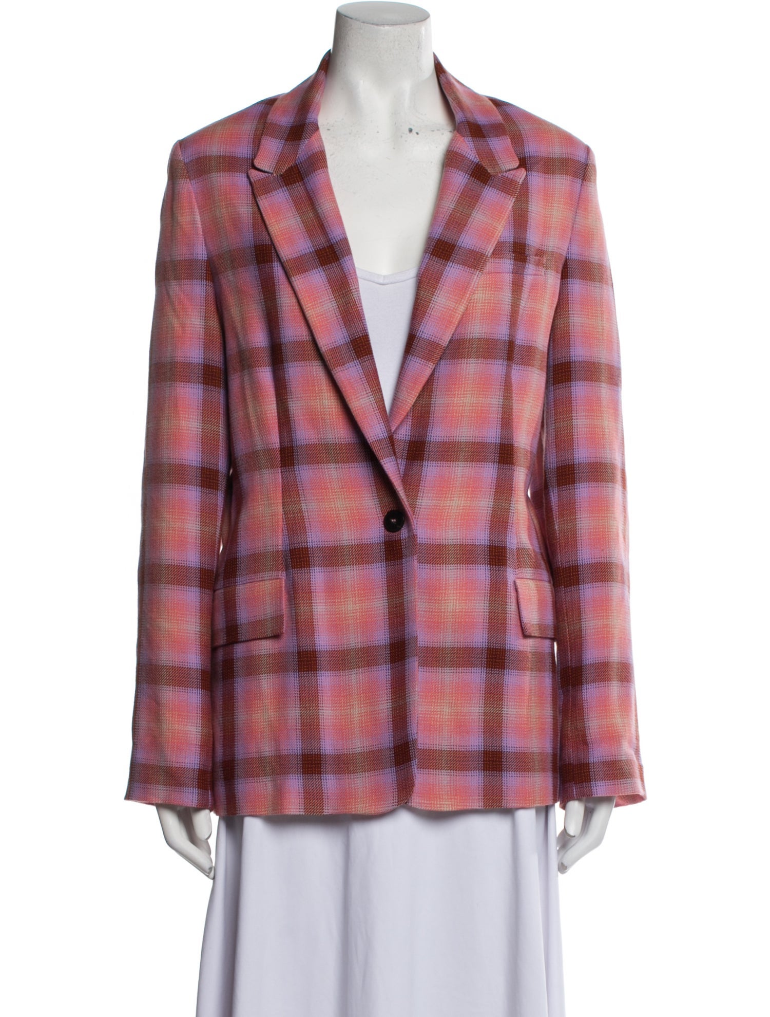 forte_forte Plaid Print Blazer
