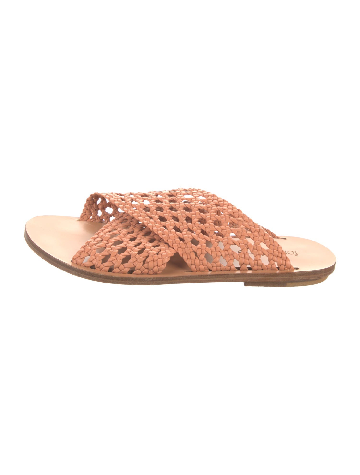 forte_forte Leather Braided Accents Slippers