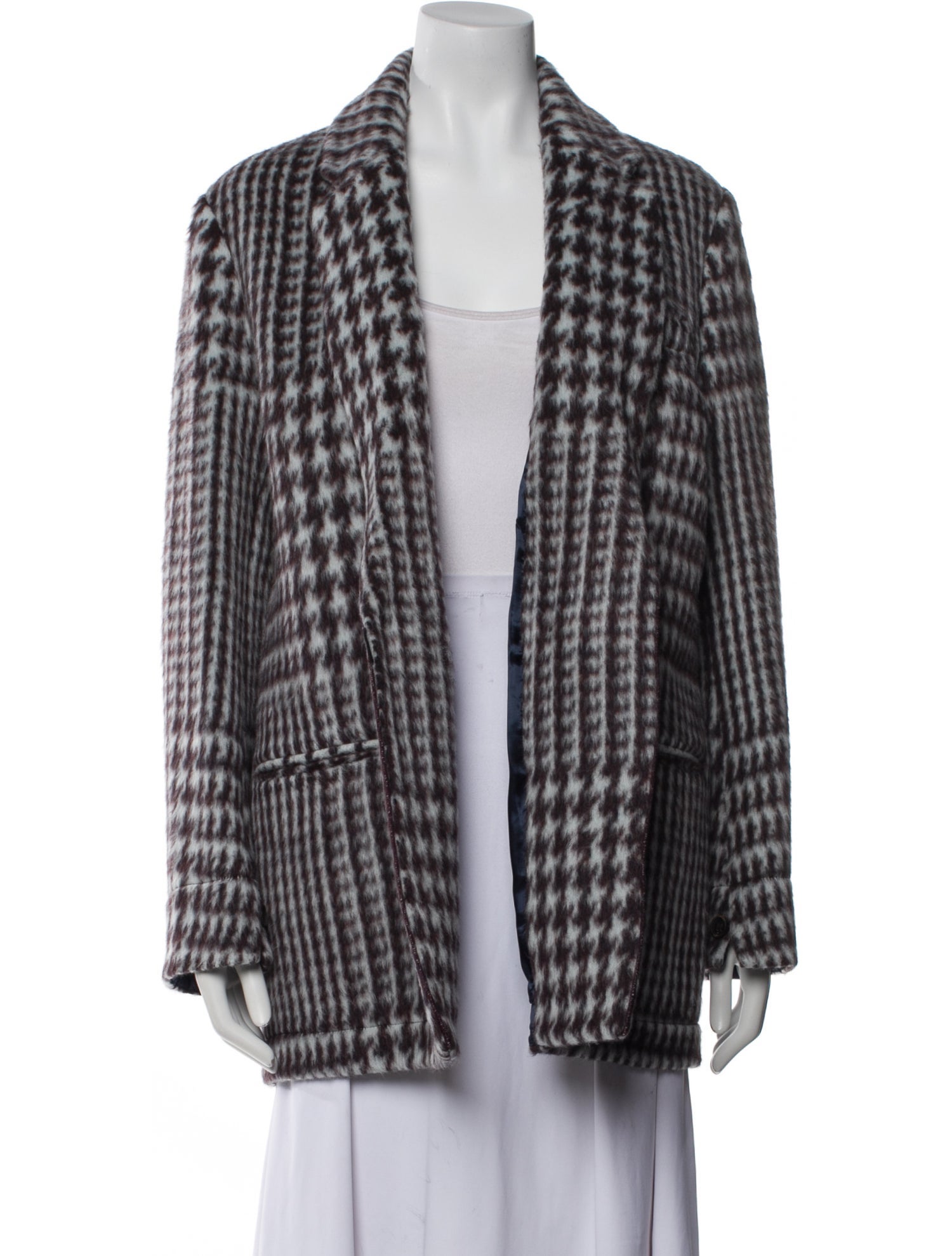 forte_forte Virgin Wool Plaid Print Blazer w/ Tags