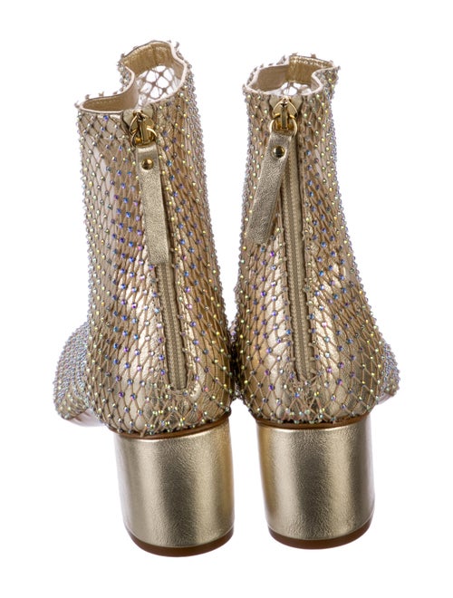 forte_forte Mesh Crystal Embellishments Boots