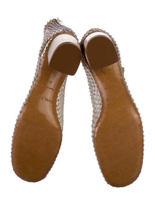 forte_forte Mesh Crystal Embellishments Boots