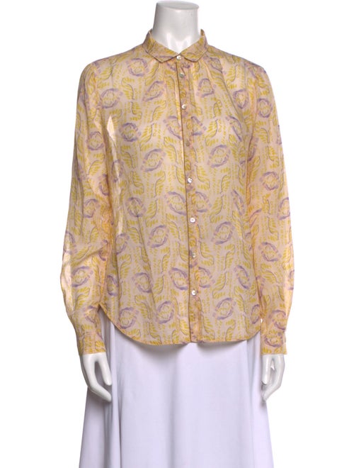 forte_forte Printed Long Sleeve Button-Up Top