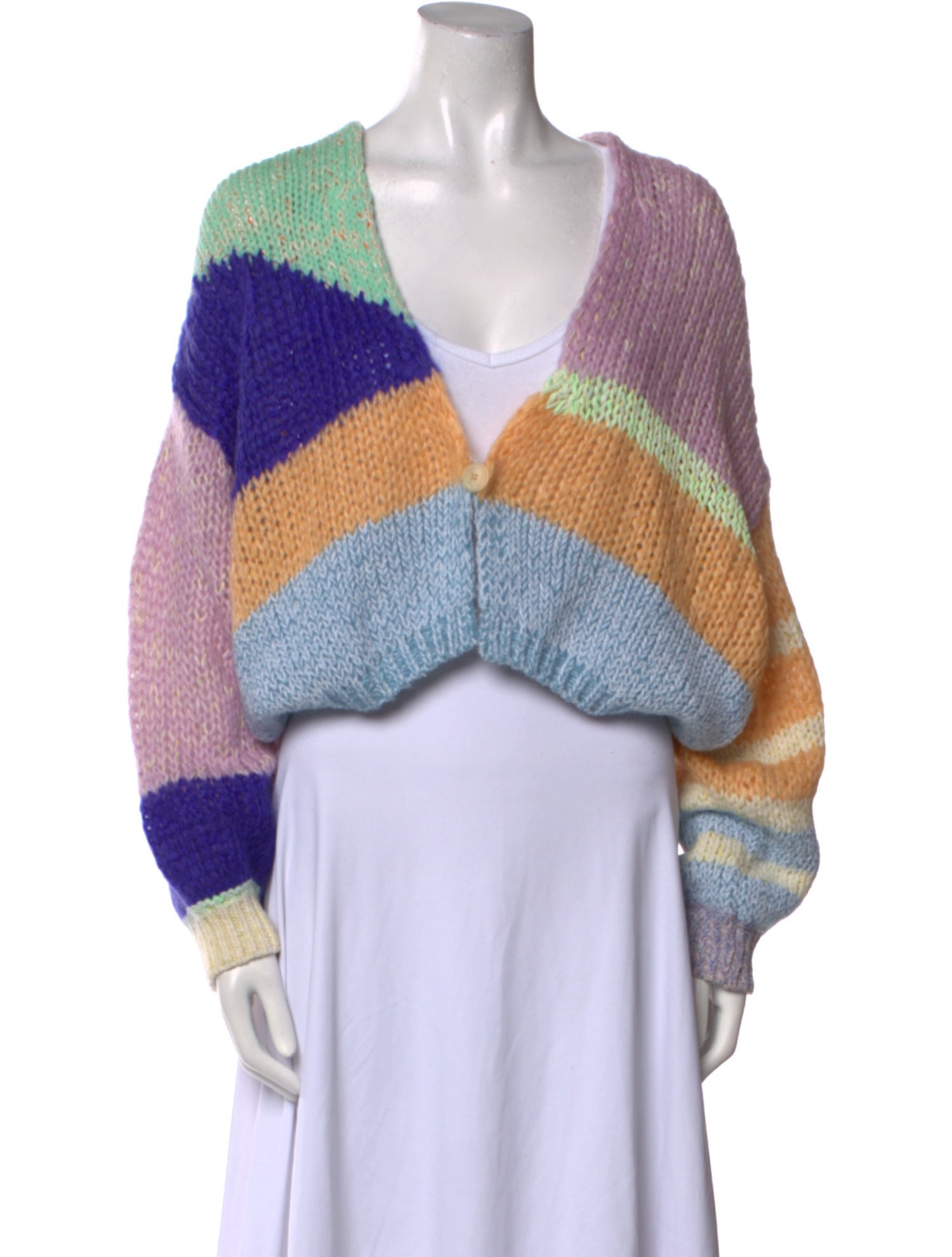 forte_forte Striped V-Neck Sweater