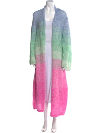 forte_forte Striped Open Front Sweater