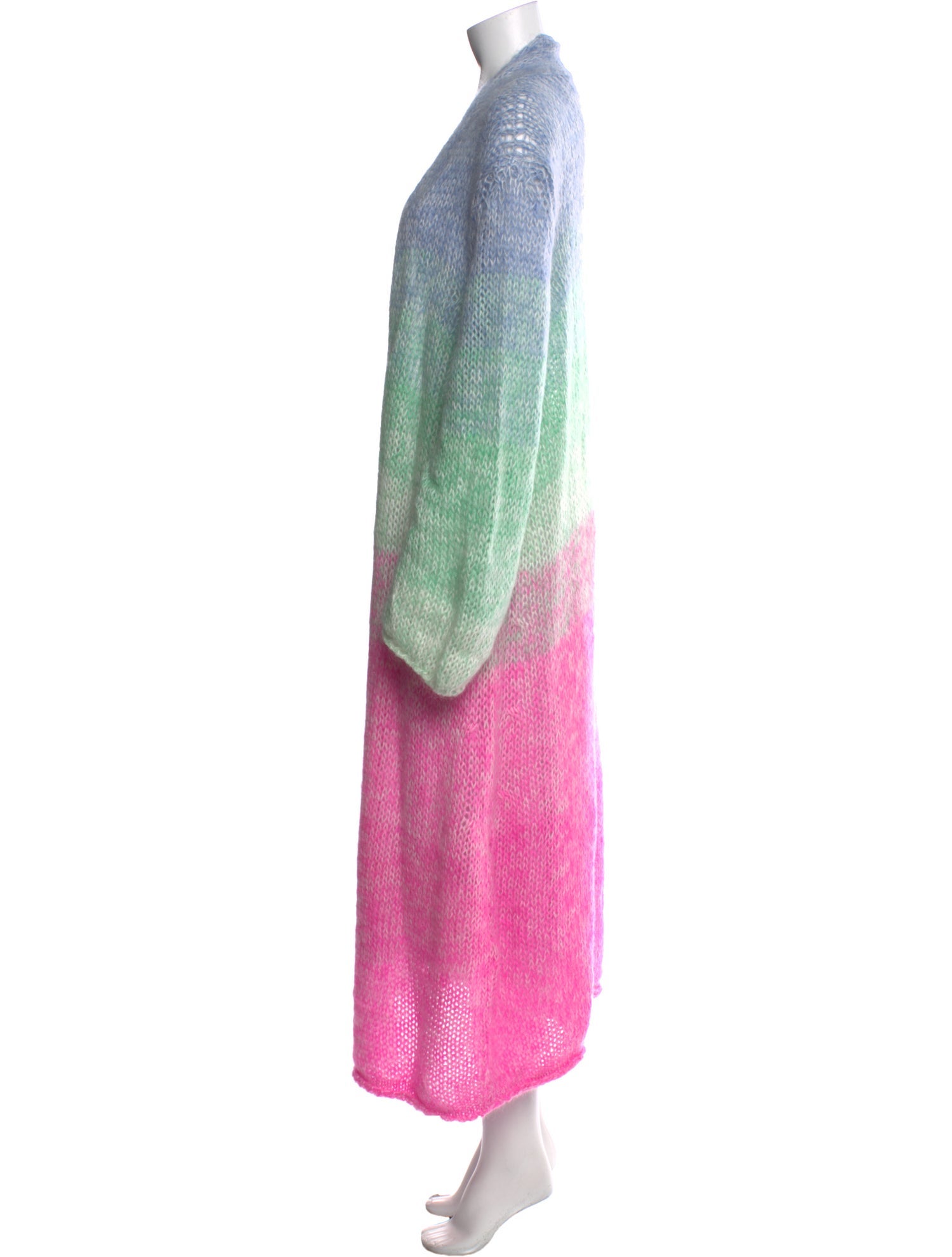 forte_forte Striped Open Front Sweater