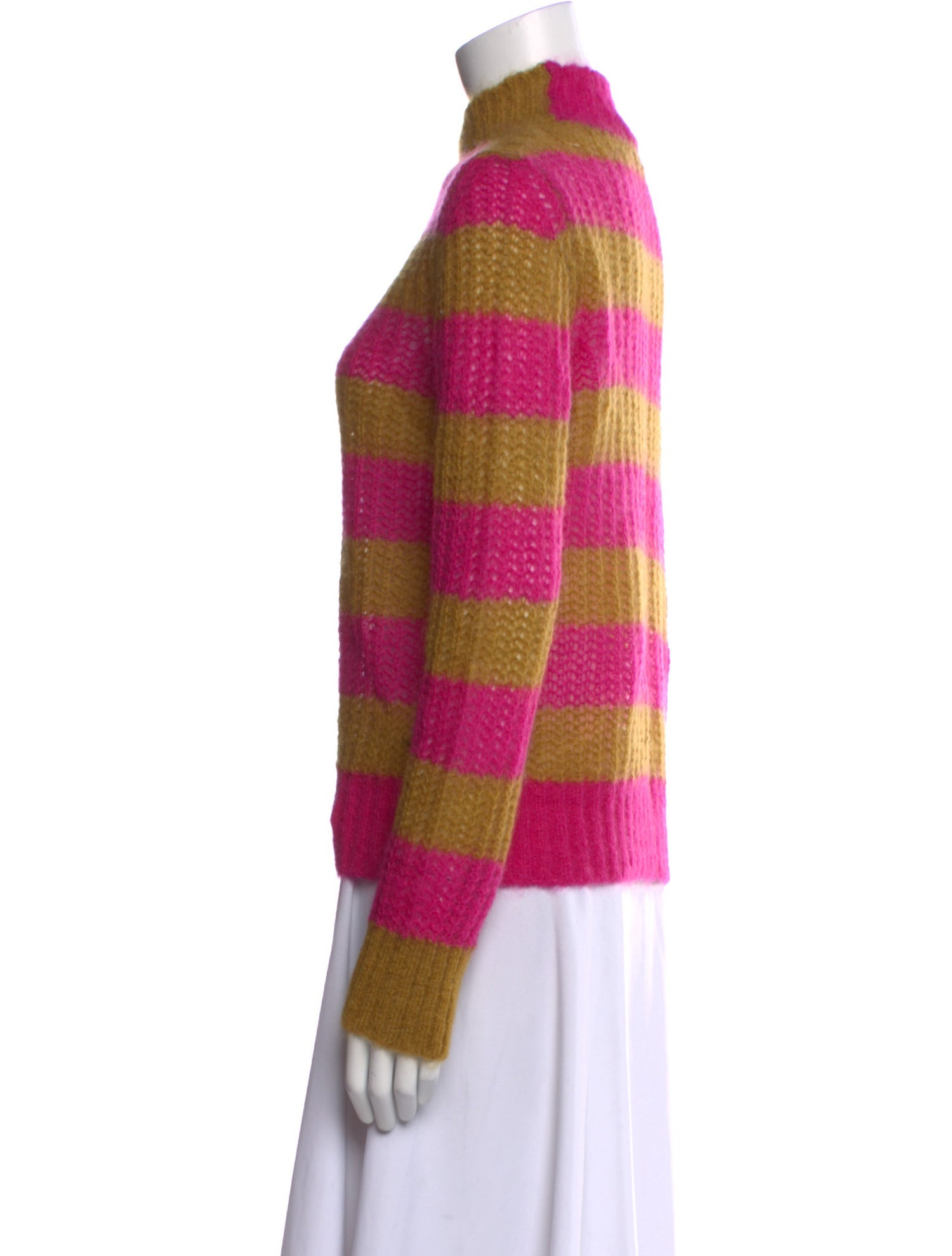 forte_forte Striped Mock Neck Sweater