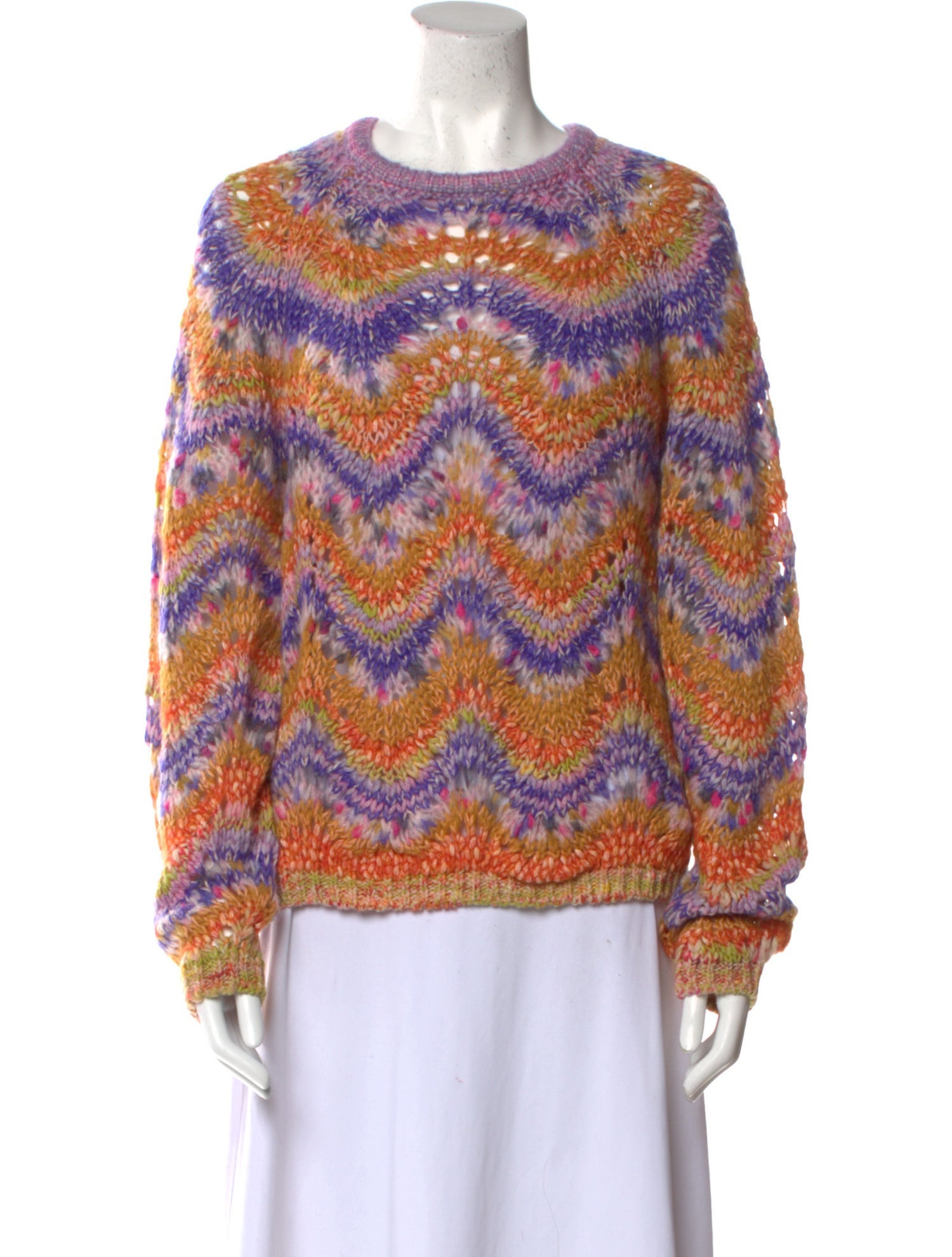 forte_forte Striped Crew Neck Sweater