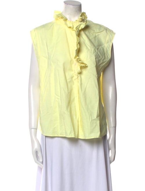 forte_forte Mock Neck Short Sleeve Top