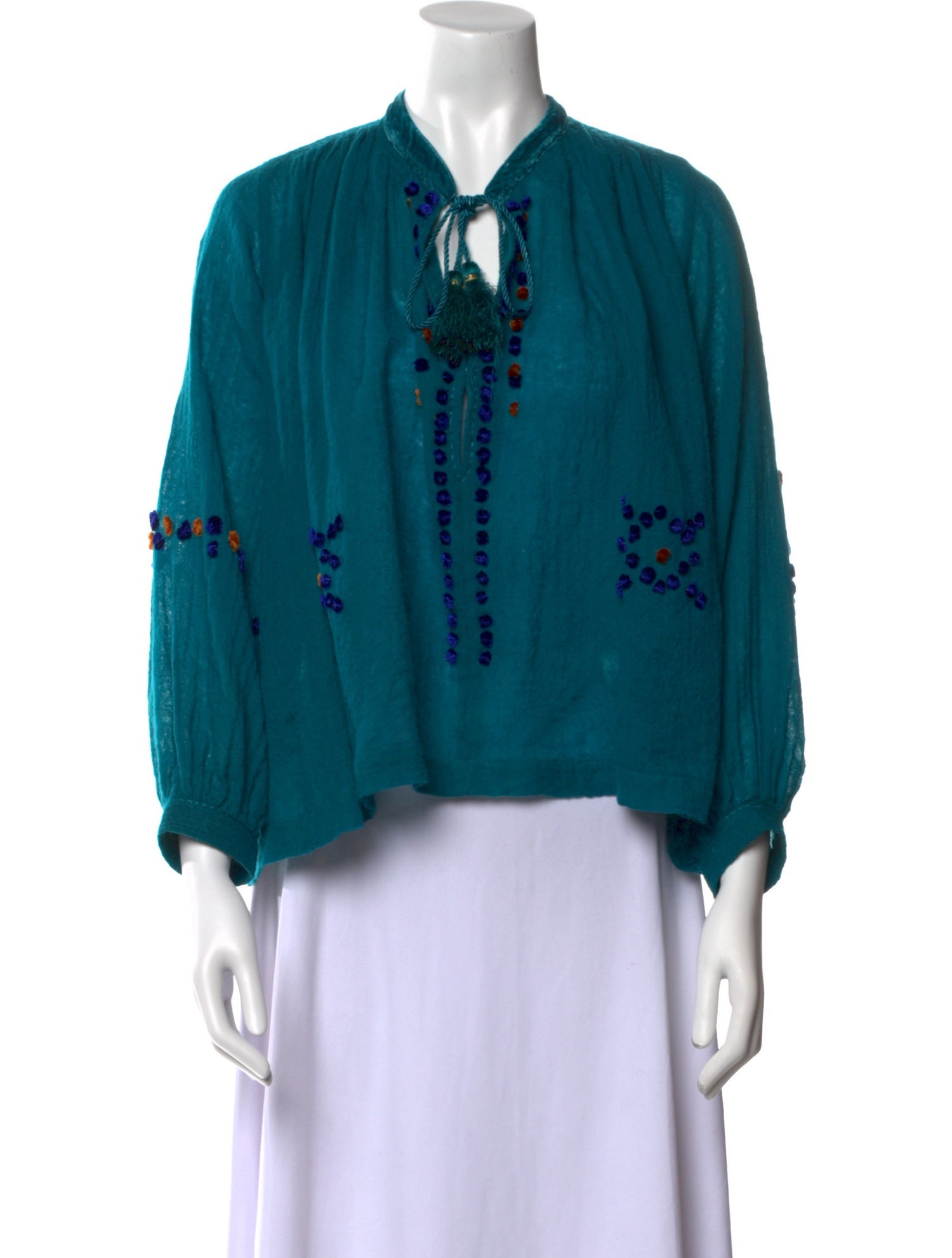 forte_forte Wool Tie Neck Blouse