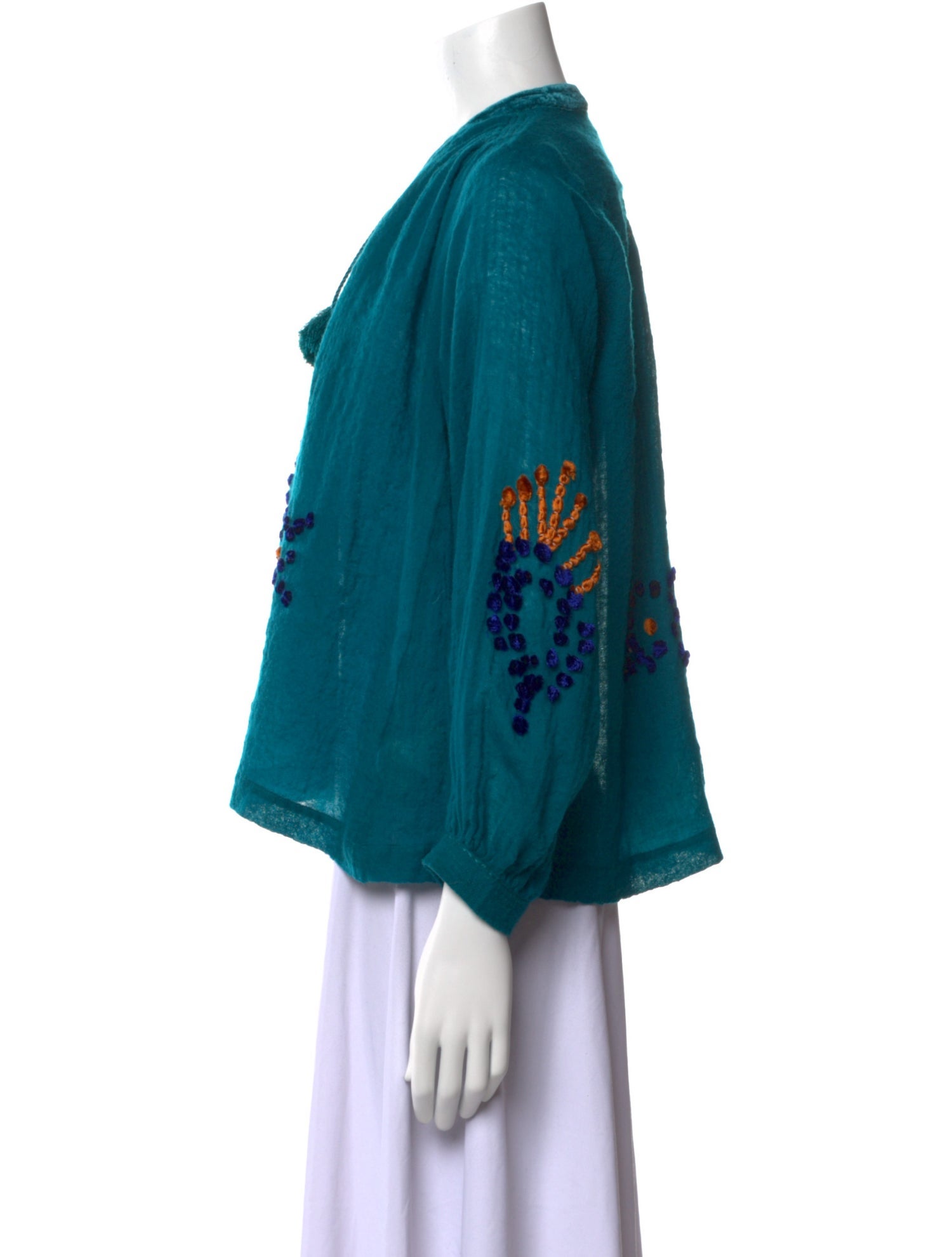 forte_forte Wool Tie Neck Blouse