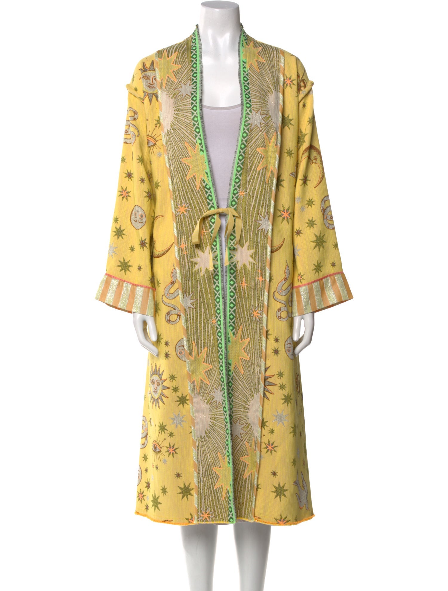 forte_forte Printed Open Front Sweater