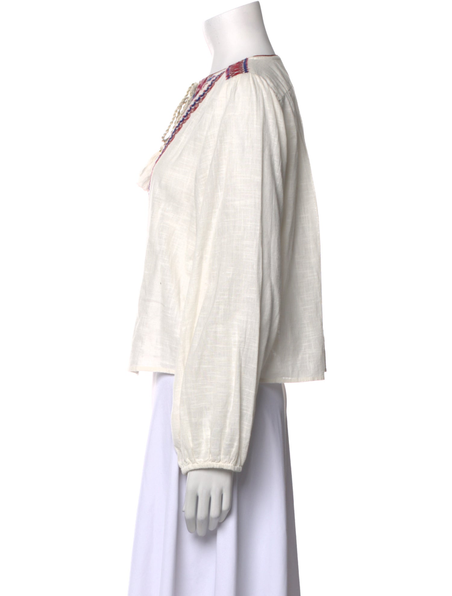 forte_forte Printed Tie Neck Blouse