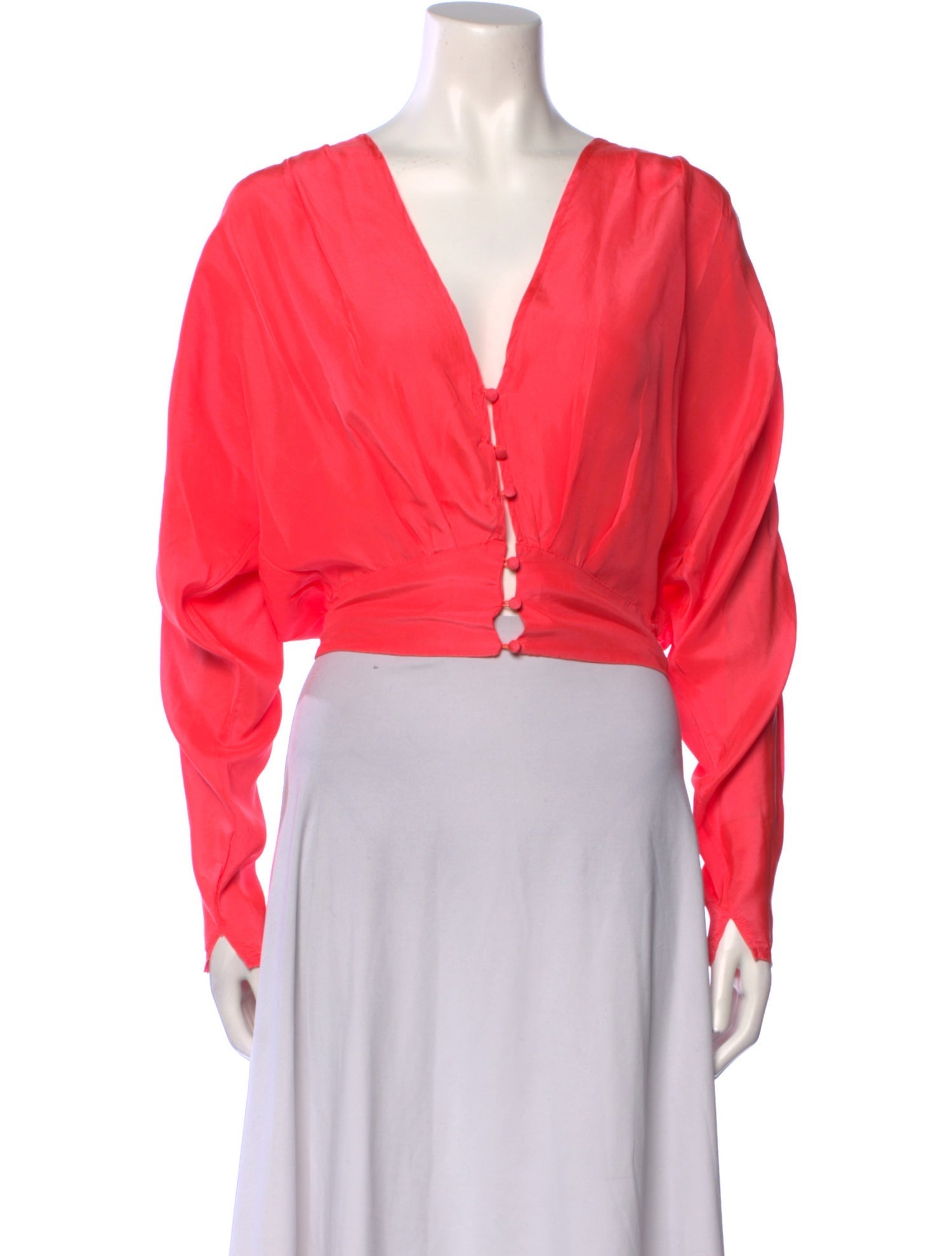 forte_forte Silk V-Neck Crop Top