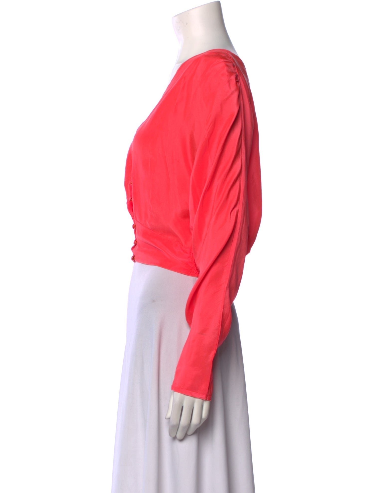 forte_forte Silk V-Neck Crop Top