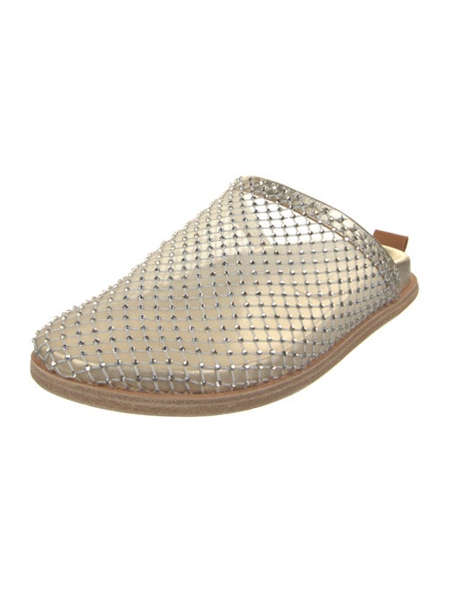 forte_forte Mesh Crystal Embellishments Mules