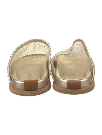 forte_forte Mesh Crystal Embellishments Mules