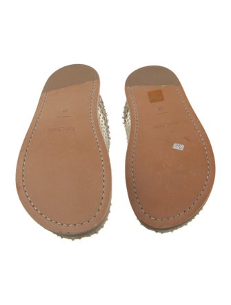 forte_forte Mesh Crystal Embellishments Mules