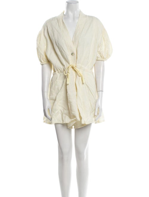 forte_forte Linen V-Neck Romper