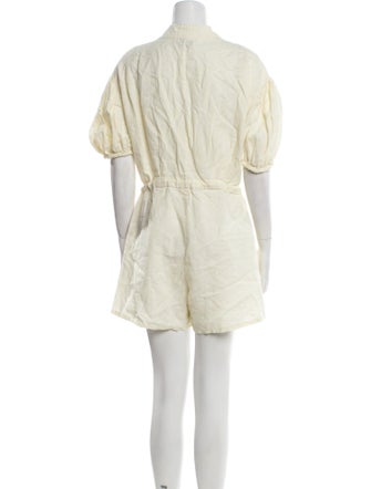 forte_forte Linen V-Neck Romper