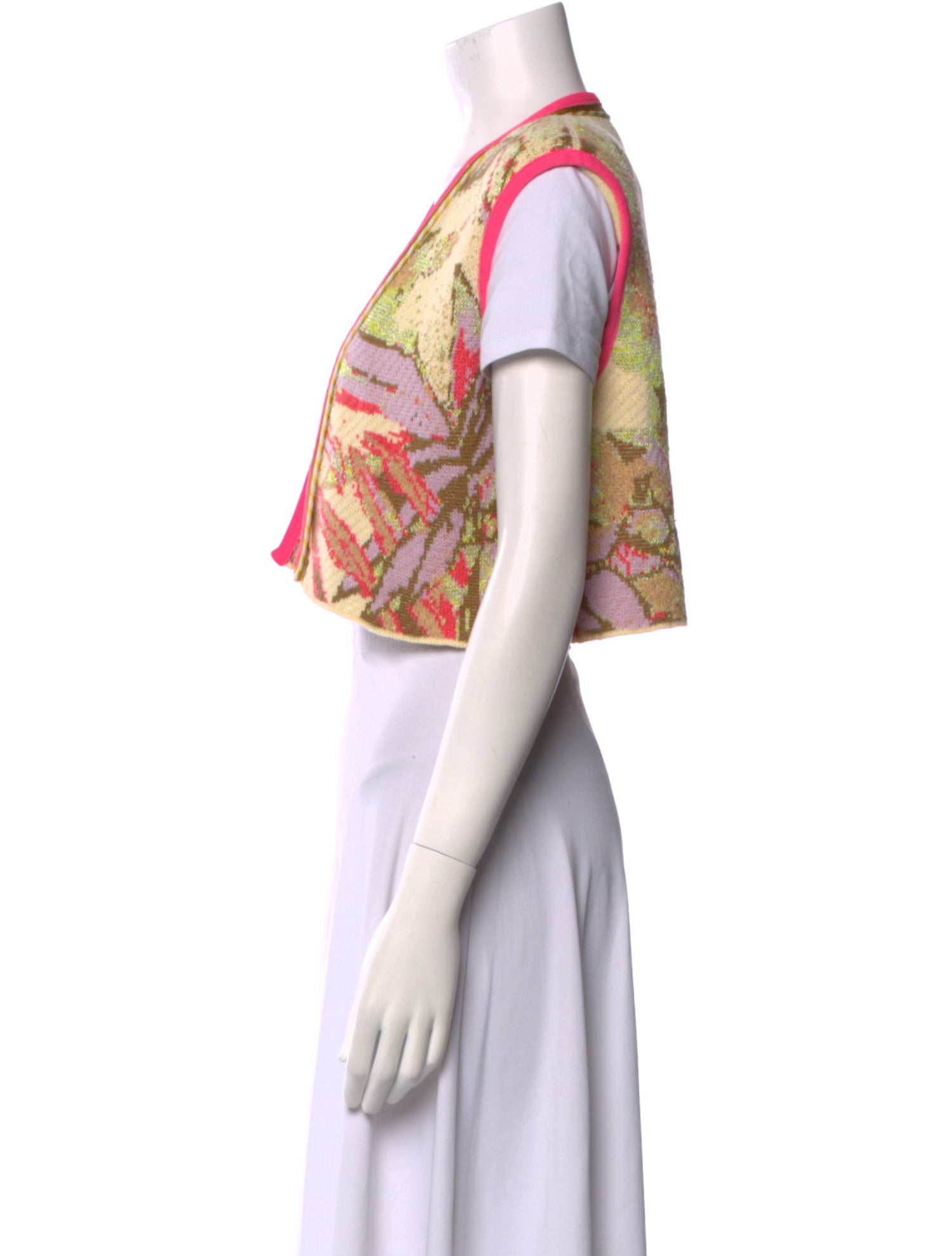 forte_forte Printed Open Front Sweater