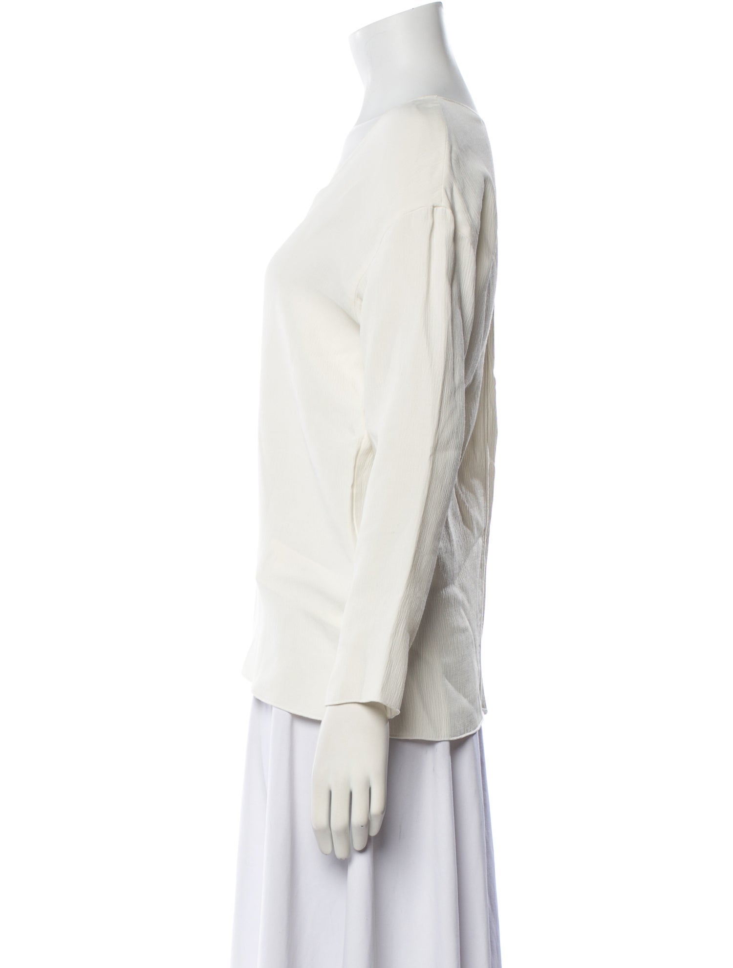 forte_forte V-Neck Long Sleeve Sweatshirt