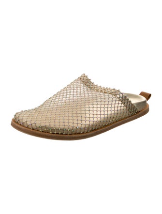 forte_forte Mesh Crystal Embellishments Mules