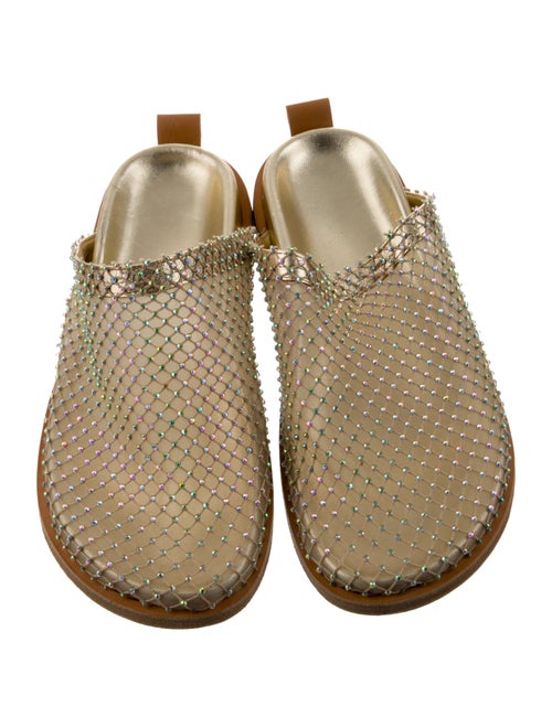forte_forte Mesh Crystal Embellishments Mules