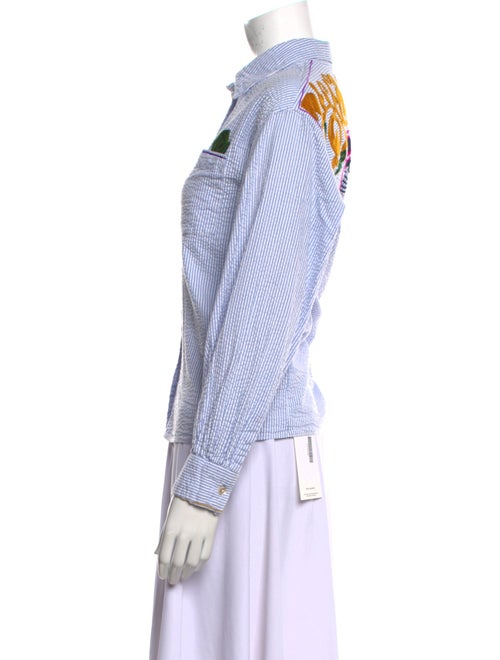 forte_forte Striped Long Sleeve Button-Up Top