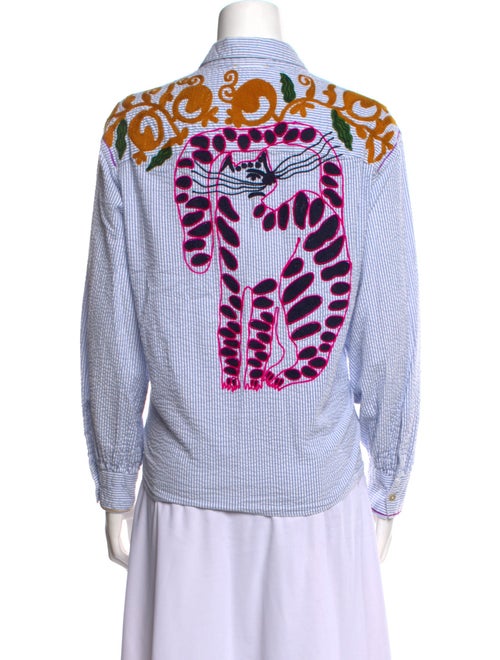 forte_forte Striped Long Sleeve Button-Up Top