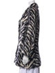 forte_forte Virgin Wool Animal Print Faux Fur Coat