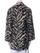 forte_forte Virgin Wool Animal Print Faux Fur Coat