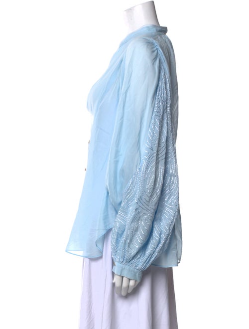 forte_forte V-Neck Long Sleeve Blouse