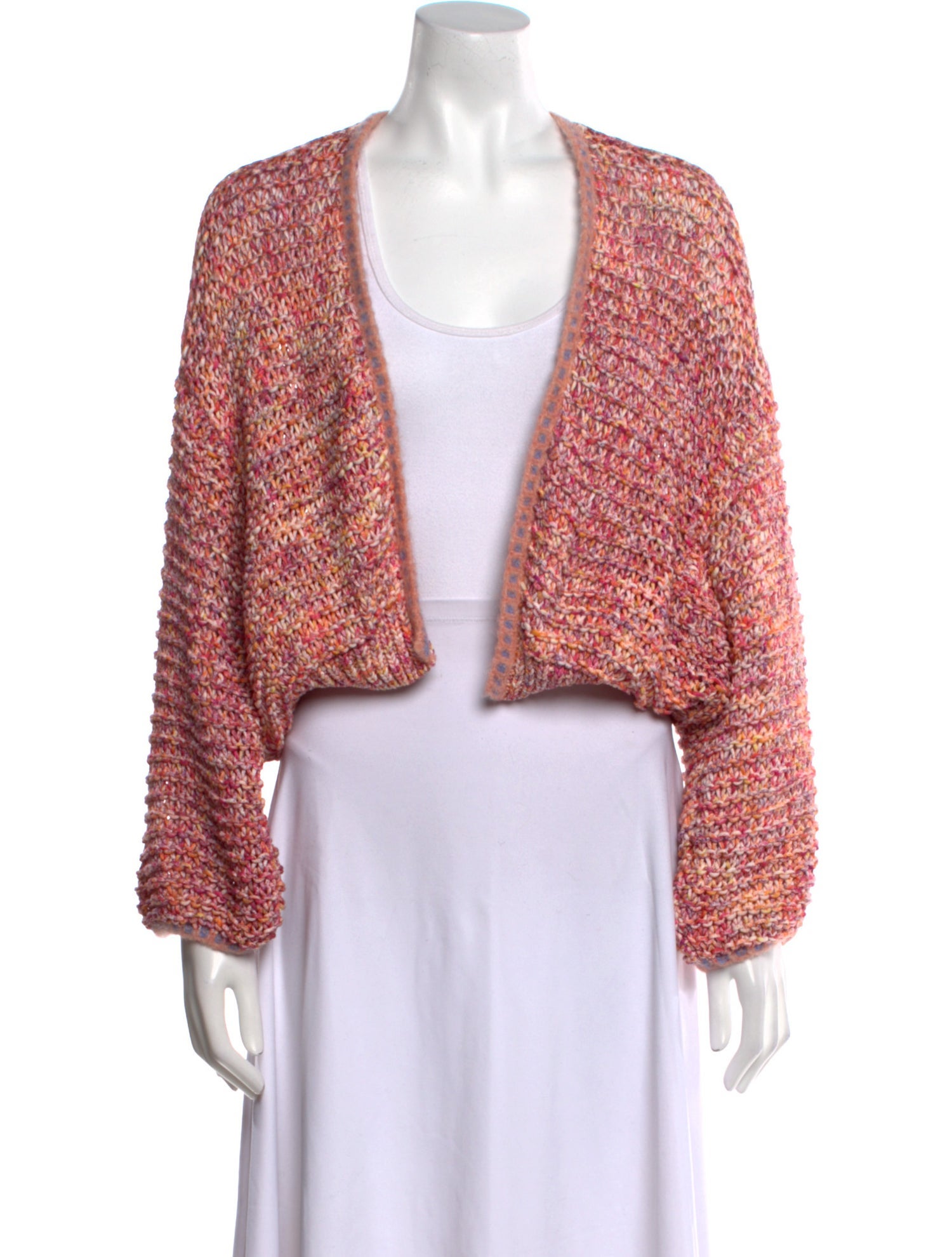 forte_forte Printed Open Front Sweater