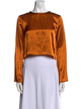 forte_forte Scoop Neck Long Sleeve Crop Top