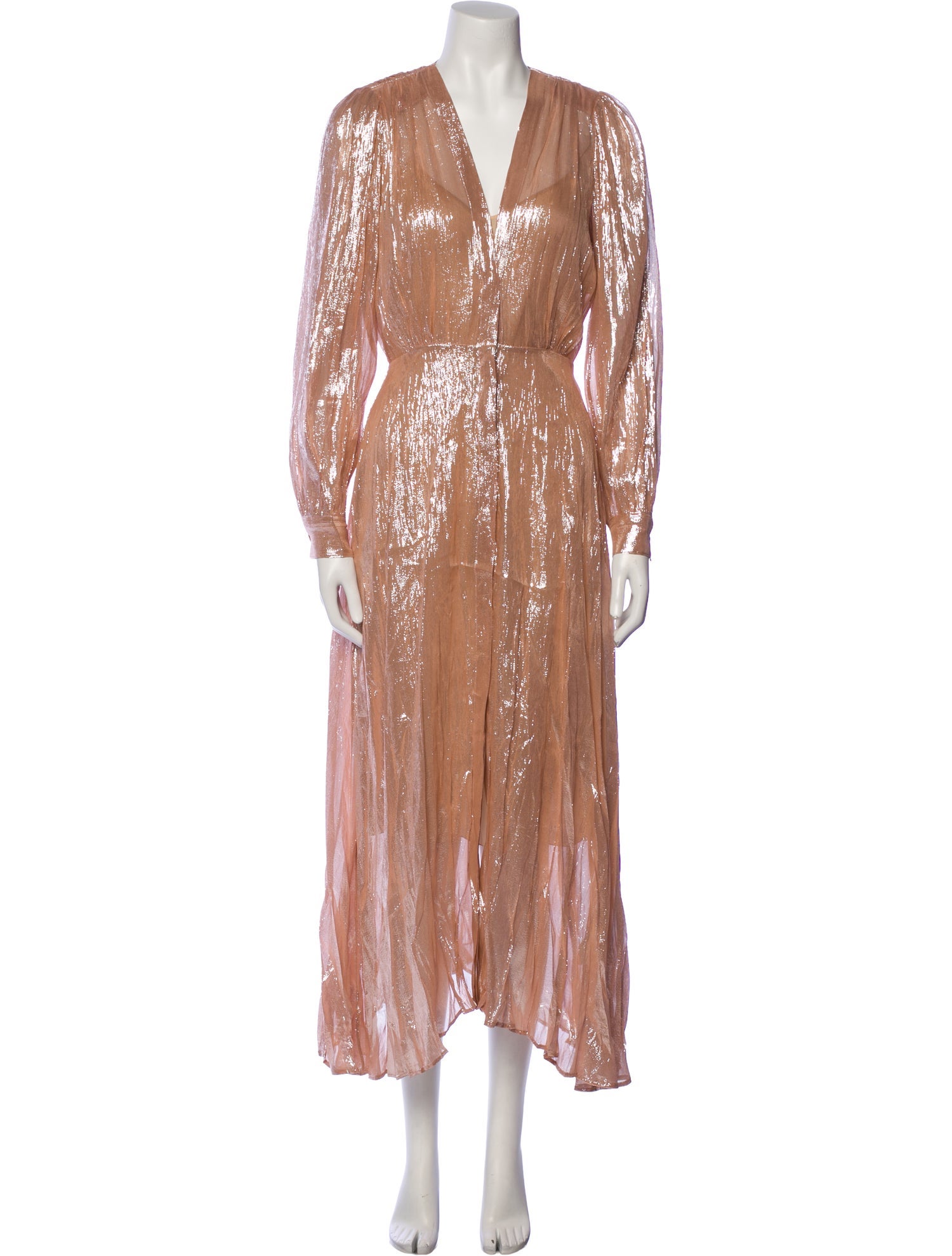 forte_forte V-Neck Long Dress