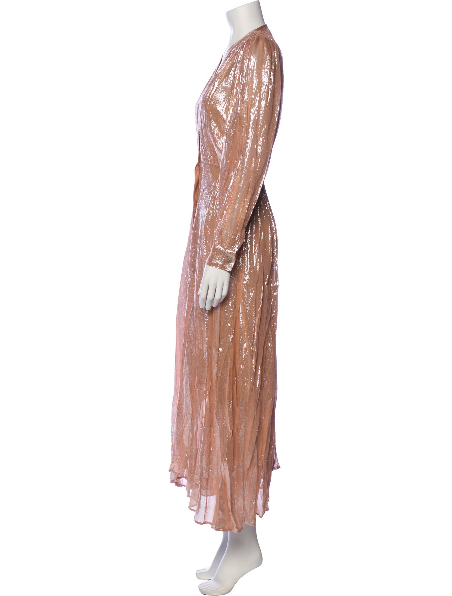 forte_forte V-Neck Long Dress