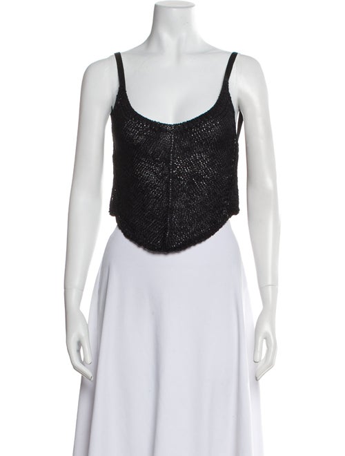 forte_forte Velvet Scoop Neck Crop Top