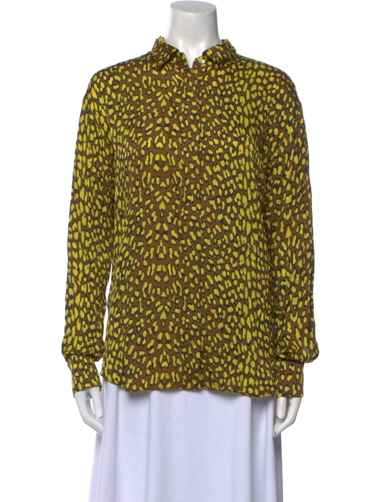 forte_forte Silk Printed Button-Up Top