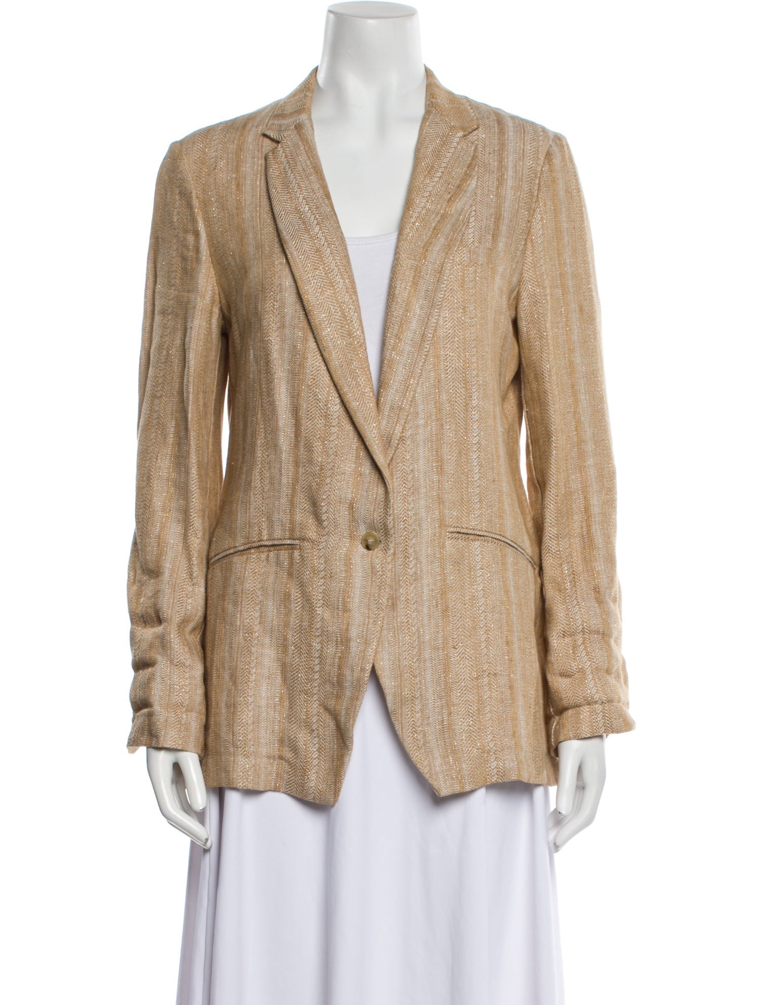 forte_forte Linen Striped Blazer