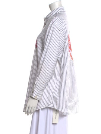 forte_forte Striped Long Sleeve Button-Up Top