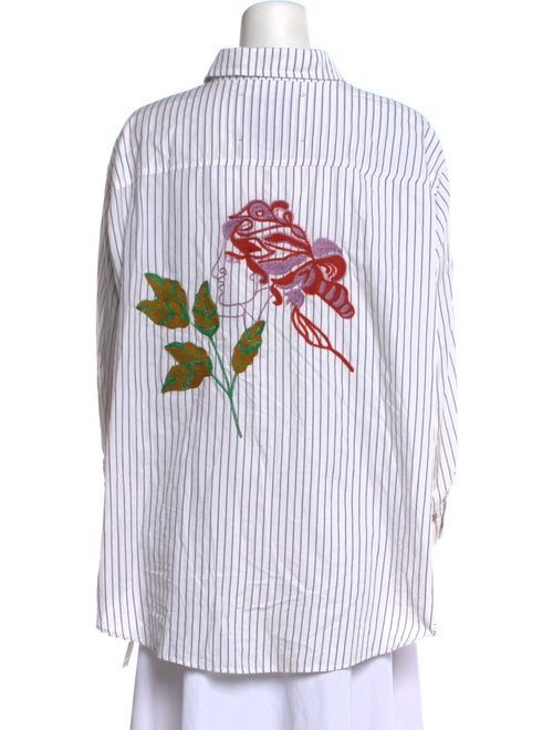 forte_forte Striped Long Sleeve Button-Up Top